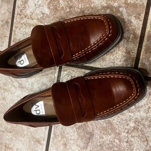 DV by Dolce Vita Chestnut Leather Loafers
